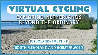 Fietsroute Zuidelijk Flevoland en Horsterwold  Virtueel Fietsen [upl. by Atiuqin]