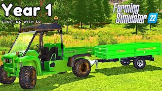 Starting With 0 In Farming Simulator 22  Rags To Riches Challenge  Year 1 [upl. by Burkitt]