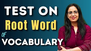 Test On Root Word Of Vocabulary  Learn vocab with tricks  English With Rani Maam [upl. by Nyladnor485]