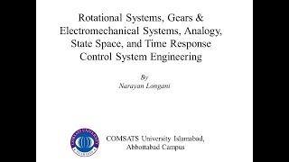 Rotational Systems Gears amp Electromechanical Systems Analogy State Space and Time Response [upl. by Narmi]