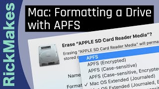 Mac Formatting a Drive with APFS [upl. by Adolphus]