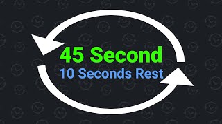 45 Second Interval Timer with 10 Seconds Rest [upl. by Akenehs]