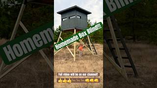 Homemade Deer Blind 🦌🦌👊👊👍👍🔥🔥 deer outdoors hunting building construction johndeere [upl. by Aryek440]