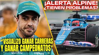 ALONSO VISUALIZA GANAR CARRERAS Y CAMPEONATOS CON ASTON MARTIN  ¡ALERTA ALPINE ¿PROBLEMAS [upl. by Kenlay]