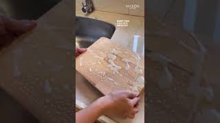 How To Clean And Maintain Your Wooden Chopping Board  Mason Home HomeDecor [upl. by Caines95]