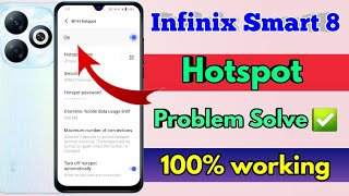 infinix smart 8 hotspot not working infinix smart 8 hotspot settings [upl. by Adnamor256]