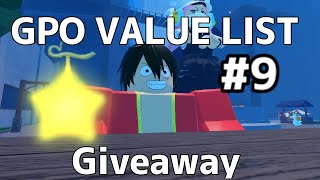 NEW GPO VALUE LIST UPDATE 8 9  PIKA GIVEAWAY [upl. by Asilahs360]