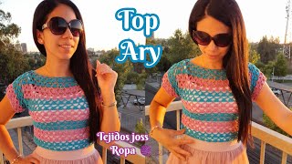 top Ary tejido a crochet  tejidos joss ropa [upl. by Bak]