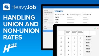 Setting Union amp NonUnion Labor Rates in HeavyJob Construction Software [upl. by Grigson303]