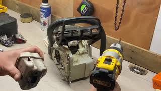 Stihl MS 271 Muffler Mod  Removal and Replacement [upl. by Hgielrahc]