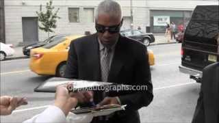 Julius quotDr Jquot Erving  Signing Autographs at quotCBS This Morningquot in NYC [upl. by Arul]