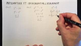 Matematikk 1T Eksponentiallikninger [upl. by Enitsirk]