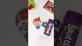 Skittles Gems in Kinder Joy Popsicle shotrs youtubeshorts shortsvideoviral [upl. by Raynata150]