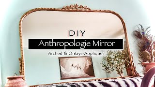 DIY ANTHROPOLOGIE MIRRORArchcutting and diy onlaysappliques [upl. by Kurtis]