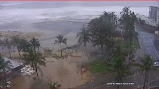 Watch Margate beach destroyed by KZN flood rains [upl. by Wendel730]