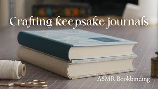 Making journals for a peaceful mind ✦ ASMR bookbinding process [upl. by Rawdan]