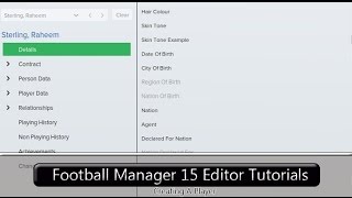 Football Manager 2015 Editor Tutorials Creating A Player [upl. by Fanning]