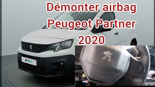 comment démonter airbag volant Peugeot Partner 2020 et Citroën [upl. by Imena260]