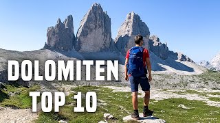 Dolomiten Top 10 Wanderungen und Bergtouren in den schönsten Bergen der Welt [upl. by Audrit]