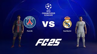 Paris Saint Germain vs Real Madrid  Champions League 2425 Full Match  FC 25 GAMEPLAY PC 2K60 [upl. by Airretal]