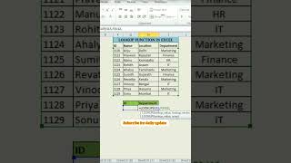 Lookup function in Excel Easy Trick shortsfeed shorts exceltricks [upl. by Eannej325]