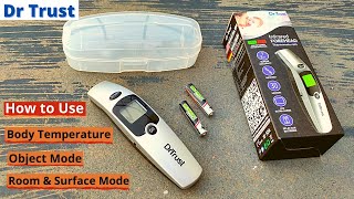 Dr Trust USA Infrared Non Contact Thermometer Demo and Review How to Use [upl. by Zetes]