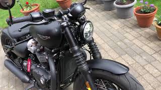 Triumph Bobber black walk around  sound [upl. by Beaufort]