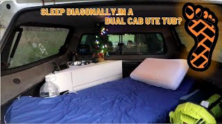 Building a Diagonal Sleeping Setup in Dual Cab Ute Canopy [upl. by Celestina]