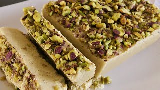 Easy Halva Shekari  Halva Ardeh  Sesame Tahini Halva  آموزش درست کردن حلوا ارده [upl. by Rimidalv428]