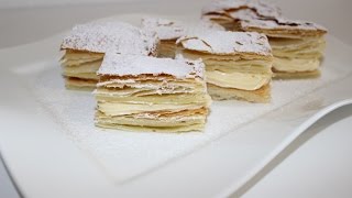 RECEPT ZA KREMPITU NA FRANCUSKI NAČIN  MILLEFOGLIE NAPOLEON [upl. by Aloiv714]