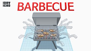 1DAY1CAD BARBECUE Tinkercad  Design  Project  Education [upl. by Yenolem]