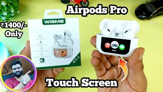 Airpods Pro₹1400 with Touch Screen Display unboxing [upl. by Ainirtac]