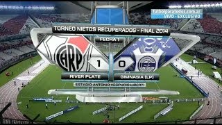 Fútbol en vivo River  Gimnasia Fecha 1 Torneo Final 2014 Fútbol Para Todos [upl. by Arihsa]