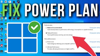 How To Fix Missing High Performance Plan In Windows 1011 [upl. by Acisset]