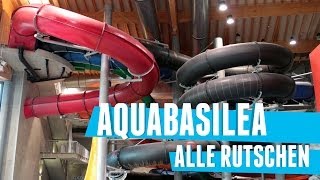 Alle Rutschen im Aquabasilea  EPIC WATER RIDES at Aquabasilea Switzerland [upl. by Ithnan288]