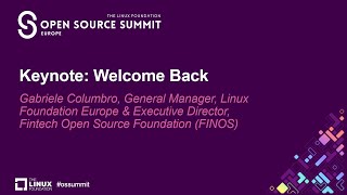 Keynote Welcome Back  Gabriele Columbro Executive Director Fintech Open Source Foundation FI [upl. by Enyleve]