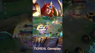 Tigreal gameplay3 mobilelegends mlbb gaming topglobal tigreal ml savage miniac shorts [upl. by Sup566]