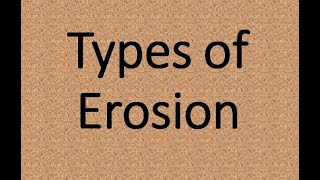 Introduction to the Types of Erosion [upl. by Nazar462]