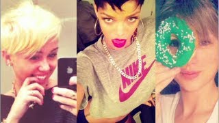 Taylor Swift Vs Miley Cyrus Vs Rihanna Instagram Queen 2012 [upl. by Sackville]