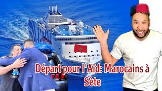 Voyage vers lAïd Départ des Marocains du Port de Sète [upl. by Eeimaj]