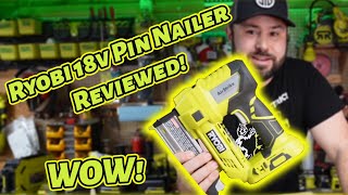 Ryobi 18v One Headless Pin Nailer Review diy homedepot construction lifehacks powertool power [upl. by Aekal209]