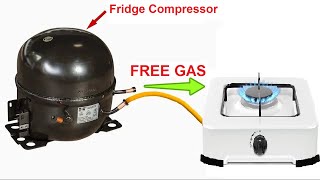 FREE GAS WITH FRIDGE COMPRESSOR [upl. by Selmner]