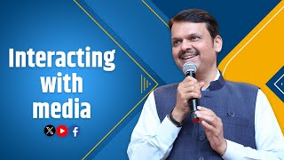 Devendra Fadnaviss confidence on winning Election  Media interaction  Nagpur DevendraFadnavis [upl. by Otirecul]