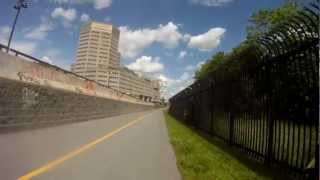 Cycling into Ottawa from the Hull Sector of Gatineau Quebec [upl. by Airetnuhs]