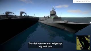 Accident Norwegian frigate collision Helge Ingstad with oil tanker [upl. by Danaher]