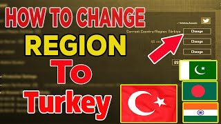 HOW TO CHANGE REGION IN PUBG  HOW TO CHANGE REGION TO TURKEY  HOW TO SOLVE REGION PROBLEM IN PUBG [upl. by Roosevelt]