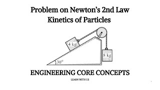 Engg Mechanics  Problem  4  Kinetics of Particles  Newtons 2nd Law  DAlemberts Principle [upl. by Laith472]