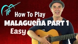 Easy Malagueña For Guitar Tutorial For Beginners Part 1 [upl. by Adnil380]