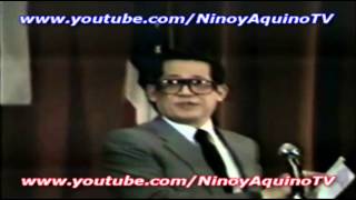 NINOY AQUINOs memorable speech 2 9 in Los Angeles 2 15 1981 2 [upl. by Aysab]