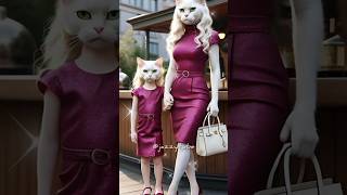 Adorable Cat Fashion Tiny Dress 🎽bridal sareesyoutubeshorts baby shorts cutebaby billi meow [upl. by Om670]